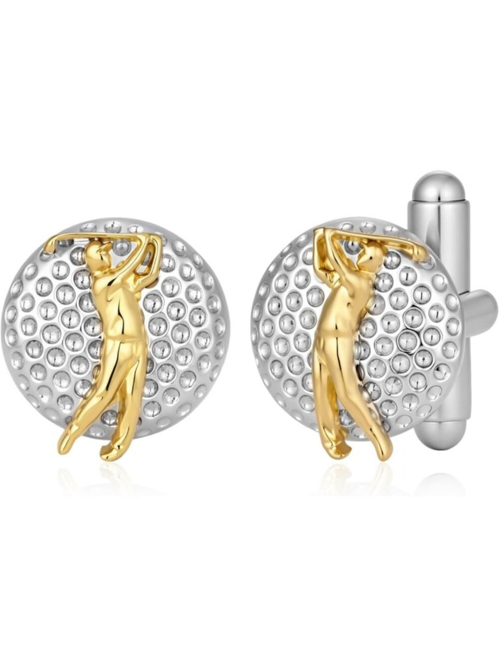 Stylish 925 Sterling Silver Golf Cufflinks for Men - Perfect Gift for Golf